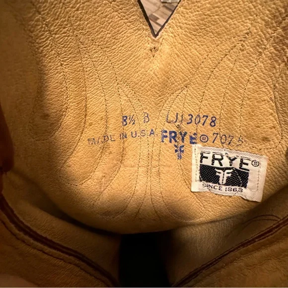 Frye Women's Tall Western Heeled Boots in Cognac Brown - Picture 7 of 14